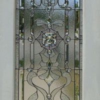 VICTORIAN BEVELLED Leaded and hand-bevelled glass door panel by The Glass Studio