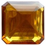 DF 15mm Square Dark Amber Glass Jewel 15mm Square Dark Amber