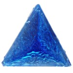 65mm BLUE triangle Glass Jewel 65mm BLUE Triangle