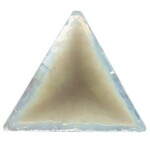 65mm WHITE OPAL triangle Glass Jewel 65mm WHITE Opal triangle