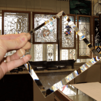 TheGlassStudio image 173 - a finished, hand-made glass bevel A hand-made glass bevel at The Glass Studio, Toronto